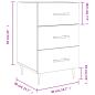 Preview: Nachttisch Betongrau 40x40x66 cm Holzwerkstoff