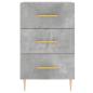 Preview: Nachttisch Betongrau 40x40x66 cm Holzwerkstoff