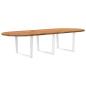 Preview: ARDEBO.de - Esstisch Hellbraun 320x120x74 cm Massivholz Eiche Oval