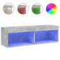 Preview: TV-Schrank mit LED-Leuchten Betongrau 100x30x30 cm