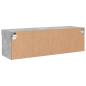 Preview: TV-Schrank mit LED-Leuchten Betongrau 100x30x30 cm