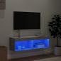 Preview: TV-Schrank mit LED-Leuchten Betongrau 100x30x30 cm
