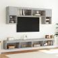 Preview: TV-Schrank mit LED-Leuchten Betongrau 100x30x30 cm