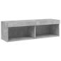 Preview: TV-Schrank mit LED-Leuchten Betongrau 100x30x30 cm