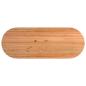 Preview: Esstisch Hellbraun 320x120x74 cm Massivholz Eiche Oval