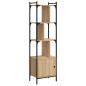Preview: Bücherregal mit Tür Sonoma-Eiche 44,5x30x154,5 cm Holzwerkstoff