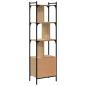 Preview: Bücherregal mit Tür Sonoma-Eiche 44,5x30x154,5 cm Holzwerkstoff