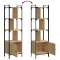 Preview: Bücherregal mit Tür Sonoma-Eiche 44,5x30x154,5 cm Holzwerkstoff