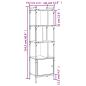Preview: Bücherregal mit Tür Sonoma-Eiche 44,5x30x154,5 cm Holzwerkstoff