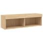 Preview: TV-Schrank mit LED-Leuchten Sonoma-Eiche 100x30x30 cm