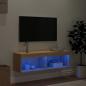 Preview: TV-Schrank mit LED-Leuchten Sonoma-Eiche 100x30x30 cm