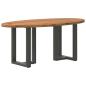 Preview: ARDEBO.de - Esstisch Hellbraun 200x100x74 cm Massivholz Eiche Oval
