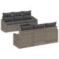 Preview: Garten-Sofa-Set mit Kissen 7 pcs Grau 55 x 55 x 37 cm