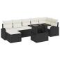 Preview: Garten-Sofa-Set mit Kissen 8 pcs Schwarz und Creme