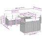 Preview: Garten-Sofa-Set 9 pcs Beige und Hellgrau 100 x 55 x 73 cm
