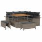 Preview: Garten-Sofa-Set Höhenverstellbar 8 pcs Grau Poly-Rattan