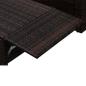 Preview: 2-tlg. Garten-Lounge-Set mit Kissen Poly Rattan Braun