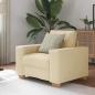 Preview: ARDEBO.de - Sofa-Sessel Creme 60 cm Stoff