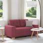 Preview: ARDEBO.de - Loveseat-Sofa Weinrot 120 cm Stoff