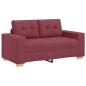 Preview: Loveseat-Sofa Weinrot 120 cm Stoff