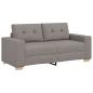 Preview: Loveseat-Sofa Taupe 140 cm Stoff