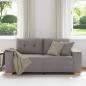 Preview: Loveseat-Sofa Taupe 140 cm Stoff