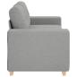 Preview: Loveseat-Sofa Wolkengrau 140 cm Stoff
