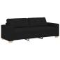 Preview: 3-Sitzer-Sofa Schwarz 180 cm Stoff
