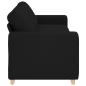 Preview: 3-Sitzer-Sofa Schwarz 180 cm Stoff