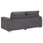 Preview: 2-Sitzer-Sofa Grau 140 cm Kunstleder