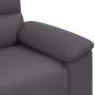Preview: 2-Sitzer-Sofa Grau 140 cm Kunstleder