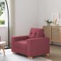 Preview: ARDEBO.de - Sofa-Sessel Weinrot 60 cm Stoff