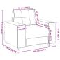 Preview: Sofa-Sessel Weinrot 60 cm Stoff