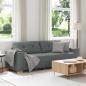 Preview: ARDEBO.de - 3-Sitzer-Sofa Dunkelgrau 180 cm Stoff
