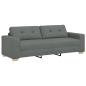 Preview: 3-Sitzer-Sofa Dunkelgrau 180 cm Stoff