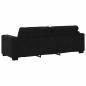 Preview: 3-Sitzer-Sofa Schwarz 180 cm Samt