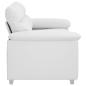 Preview: 2-Sitzer-Sofa Weiß 120 cm Kunstleder