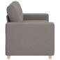 Preview: Loveseat-Sofa Taupe 120 cm Stoff