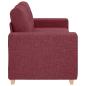 Preview: Loveseat-Sofa Weinrot 140 cm Stoff