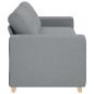 Preview: 3-Sitzer-Sofa Hellgrau 180 cm Stoff