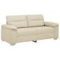 Preview: 2-Sitzer-Sofa Creme 140 cm Kunstleder