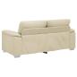Preview: 2-Sitzer-Sofa Creme 140 cm Kunstleder