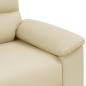 Preview: 2-Sitzer-Sofa Creme 140 cm Kunstleder