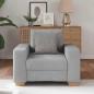 Preview: Sofa-Sessel Wolkengrau 60 cm Stoff