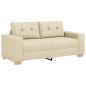 Preview: Loveseat-Sofa Creme 140 cm Stoff
