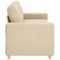Preview: Loveseat-Sofa Creme 140 cm Stoff