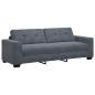 Preview: 3-Sitzer-Sofa Dunkelgrau 180 cm Samt