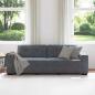 Preview: 3-Sitzer-Sofa Dunkelgrau 180 cm Samt