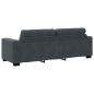 Preview: 3-Sitzer-Sofa Dunkelgrau 180 cm Samt