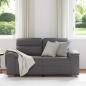 Preview: 2-Sitzer-Sofa Grau 120 cm Kunstleder